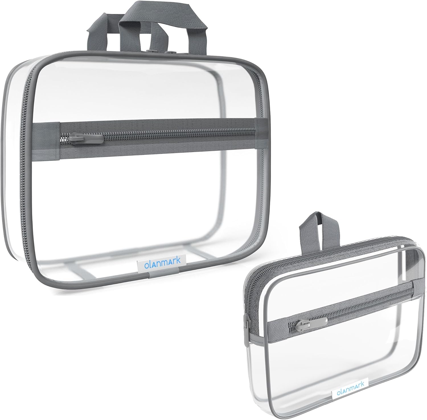 Bolsa de aseo aprobada por la TSA – Bolsa de cosméticos de viaje transparente 311 con asa – Bolsa de aseo transparente – Bolsa de maquillaje de PVC