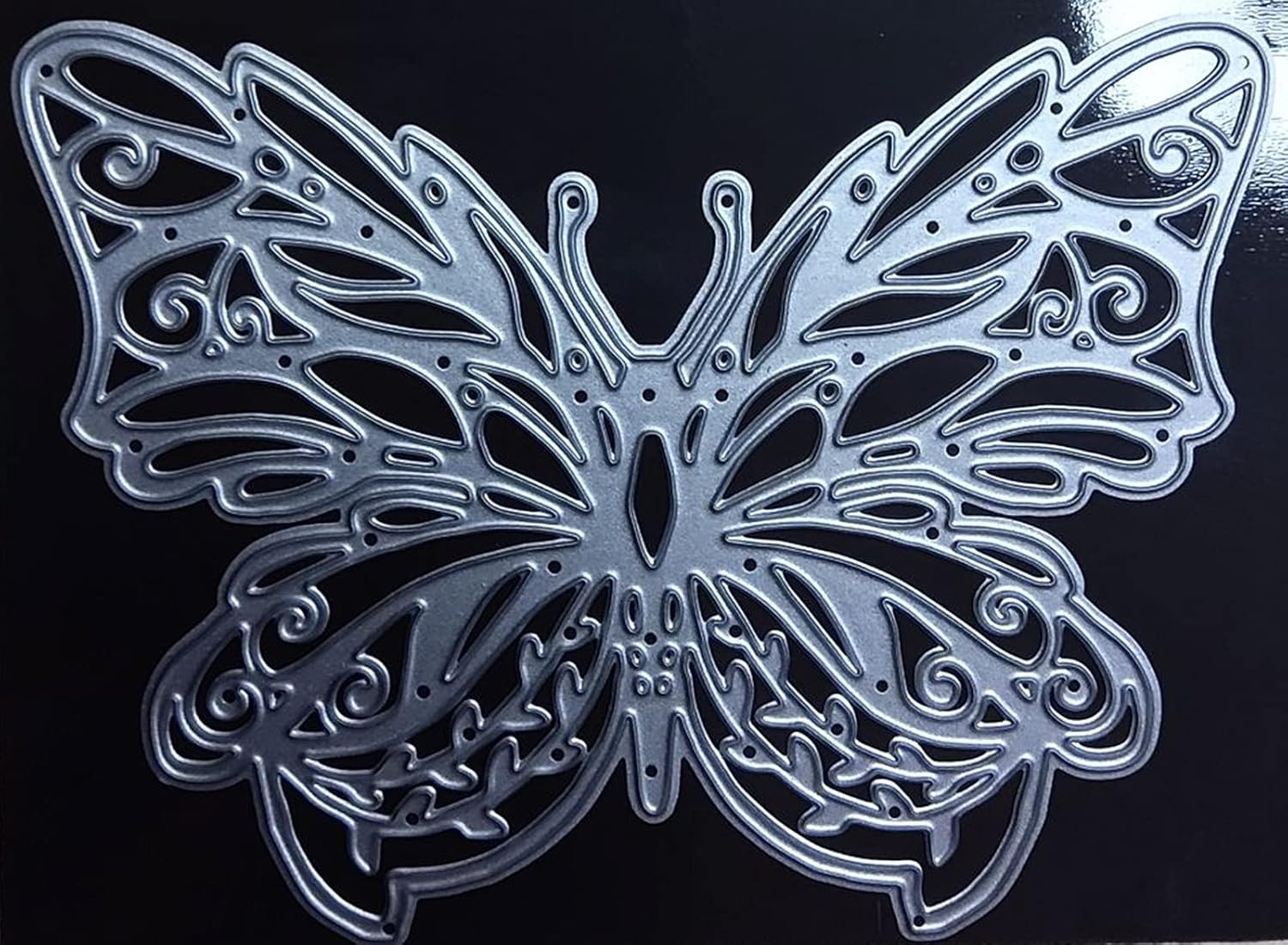 1 pieza de troqueles de metal de mariposa, troqueles de corte de mariposa de encaje, invitación de boda, manualidades, álbum de recortes, plantillas