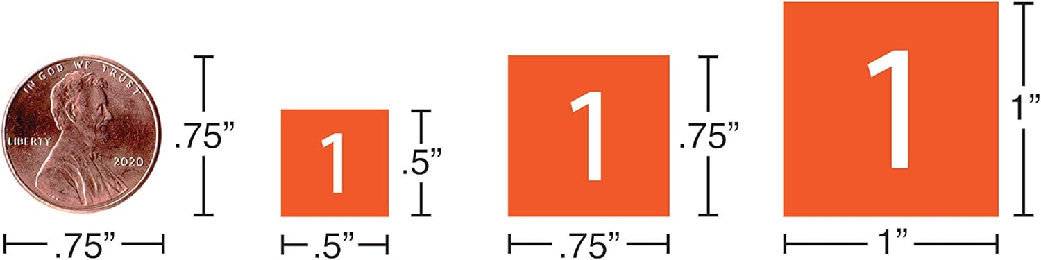 Imanes de fecha y calendario (naranja tostado, 0.5 x 0.5 pulgadas)