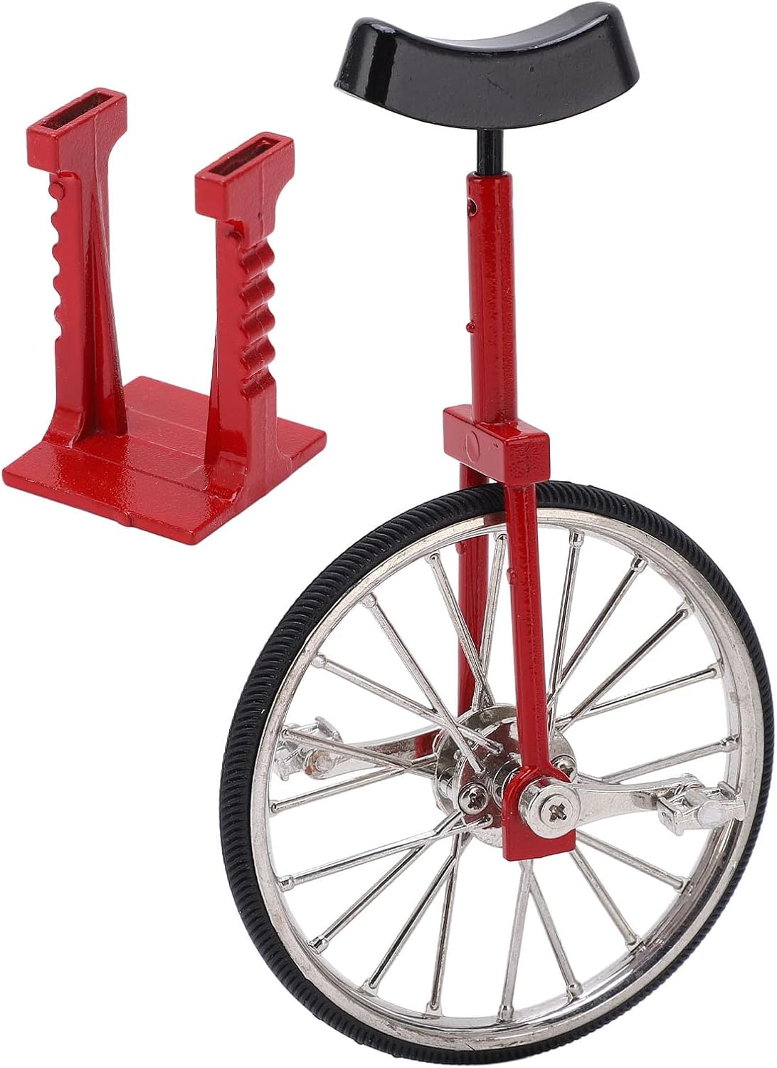 Modelo monociclo, mini adorno de bicicleta, mesa de bricolaje, modelo de una sola rueda, diseño simulado, aleación, hermoso juguete de bicicleta