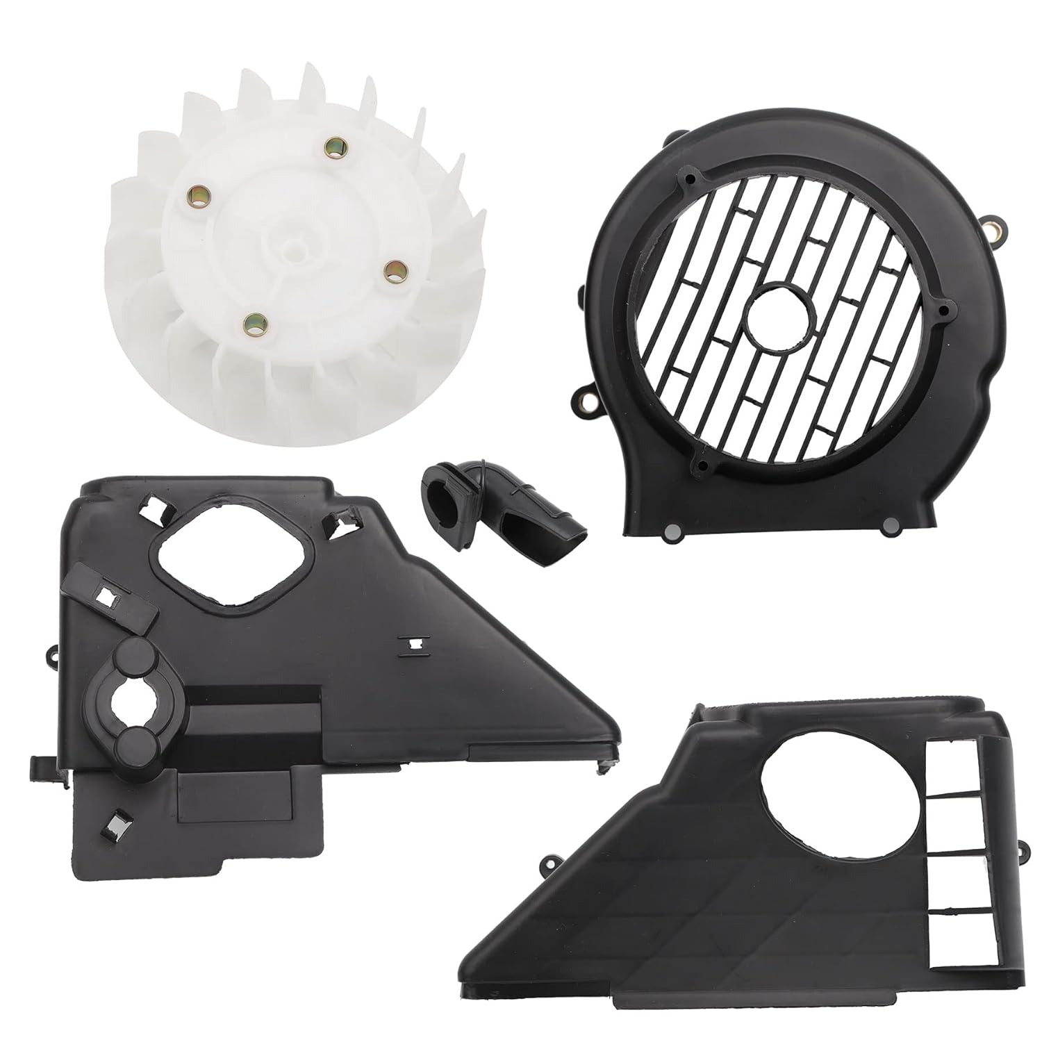 Minho Air Director – Conjunto de cubierta de ventilador de refrigeración en material de polipropileno para GY6 125cc 150cc ATV Go Kart ciclomotor