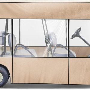 Woanger Funda para carrito de golf para 6 personas, 6 pasajeros (4 delanteros + 2 orientados hacia atrás), carcasa impermeable para carrito de golf Woanger Funda para carrito de golf para 6 personas, 6 pasajeros (4 delanteros + 2 orientados hacia atrás), carcasa impermeable para carrito de golf