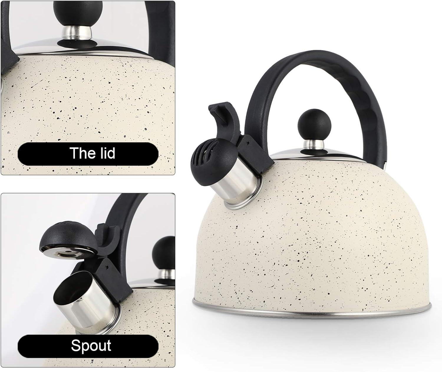 Cabilock Tazas de café de vidrio, máquina de café espresso, calentador de taza, hervidor de café, hervidor de agua para té, hervidor hervido,
