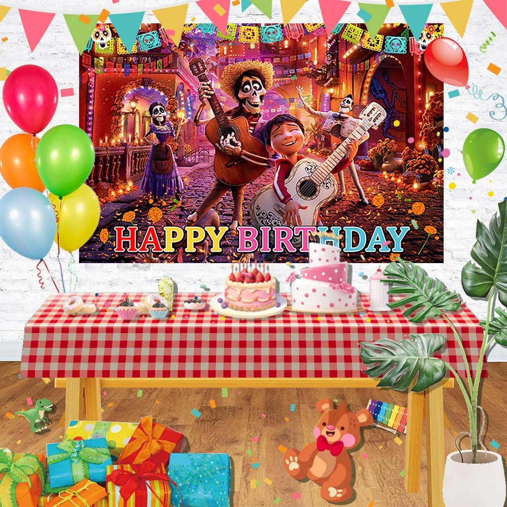 Telón de fondo del Día de los Muertos para decoraciones de fiesta de cumpleaños, fondo para decoración de mesa de pasteles, Día de Muertos, pancarta