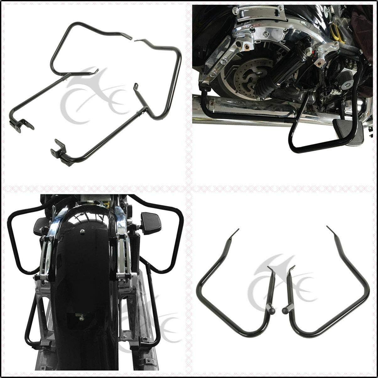 TCT-MOTORPARTS Soporte de alforja para barra de choque compatible con Harley Road King FLHR Street Glide FLHX Special FLHXS Ultra Limited FLHTK CVO
