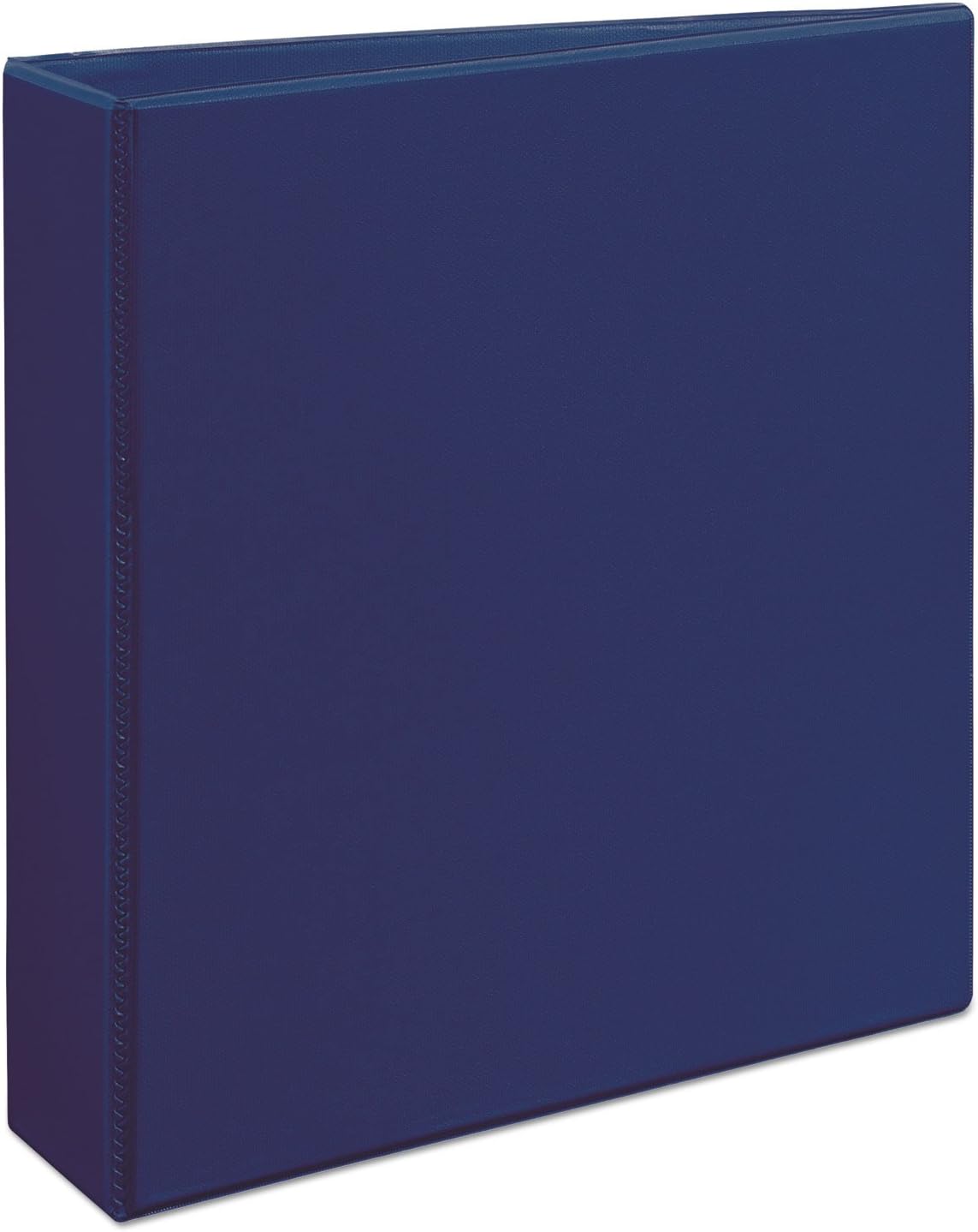 Avery 17034 – Carpeta con anillo Ez-Turn con cuatro bolsillos, tapa de 2 pulgadas, azul marino