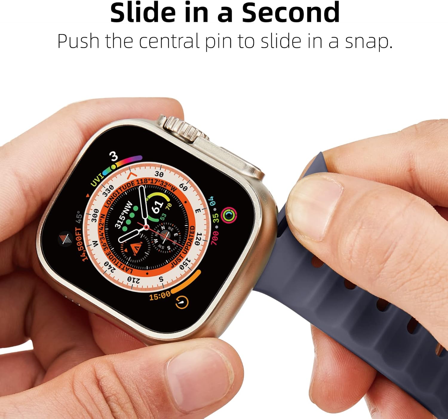Correas deportivas compatibles con Apple Watch Ultra 2Apple Watch Ultra Band de 1.929 in 1.772 in 1.732 in 1.654 in para hombres, correas de