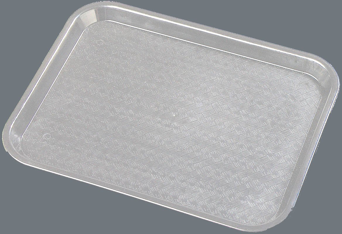 Carlisle FoodService Products Bandeja de plástico para comida rápida, 14 x 18 pulgadas, gris (paquete de 2)