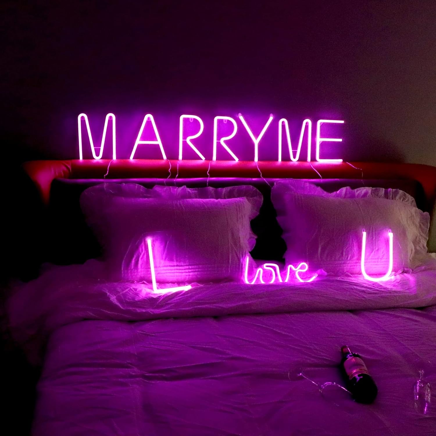 Letreros de letras LED de neón, letreros de marquesina iluminadas, letras LED luminosas alimentadas por USB o baterías, para dormitorio, fiesta de