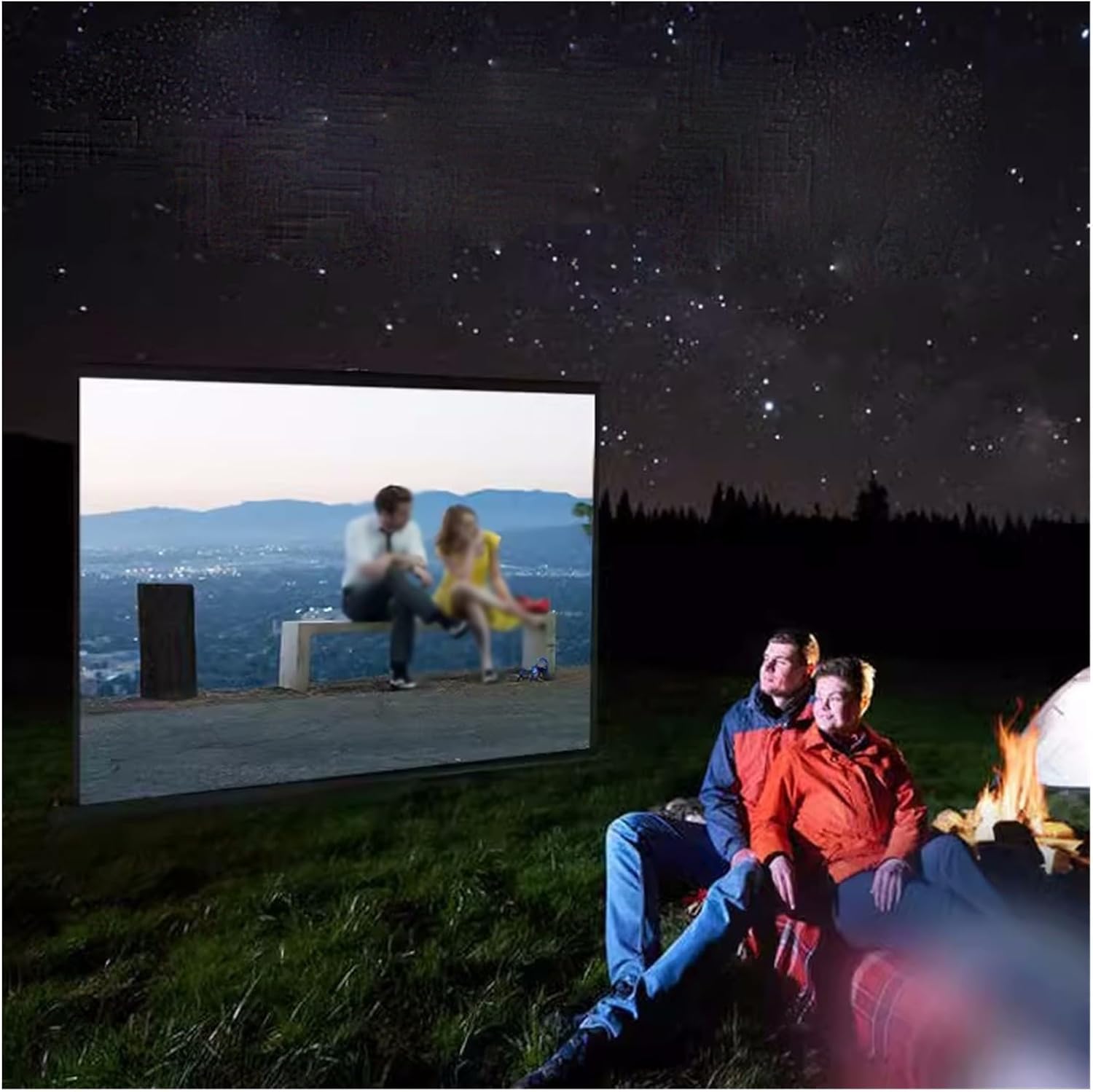 Pantalla de proyección portátil, pantalla de proyector de películas para exteriores de 20304050 pulgadas, antiarrugas y pantalla de transporte