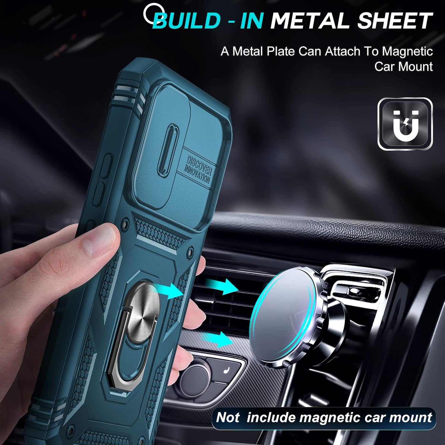 LeYi Funda para Samsung A54 Funda para teléfono Galaxy A54 5G con cubierta deslizante para cámara + 2 protectores de pantalla de vidrio templado,