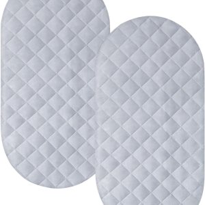 Paquete de 2 fundas impermeables para colchón de moisés, protector de colchón de moisés para niños y niñas (32 x 17 pulgadas), sábana de moisés Paquete de 2 fundas impermeables para colchón de moisés, protector de colchón de moisés para niños y niñas (32 x 17 pulgadas), sábana de moisés