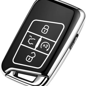 Tukellen Funda para llavero Volkswagen, funda de TPU suave de alta calidad con protección completa para llavero VW Tiguan Atlas Jetta Passat Golf Tukellen Funda para llavero Volkswagen, funda de TPU suave de alta calidad con protección completa para llavero VW Tiguan Atlas Jetta Passat Golf