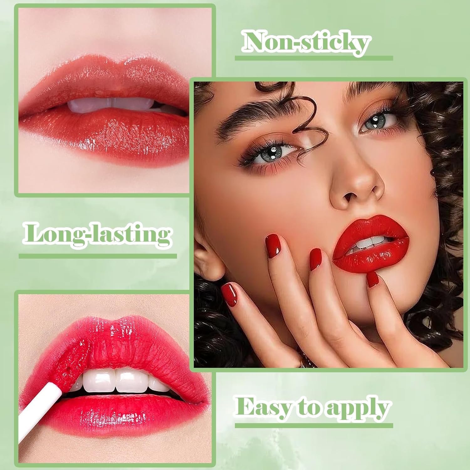 Juego de tintes de labios de 6 colores, tinte de labios coreano, mini lápiz labial líquido hidratante, bálsamo labial con brillo de labios tintado,