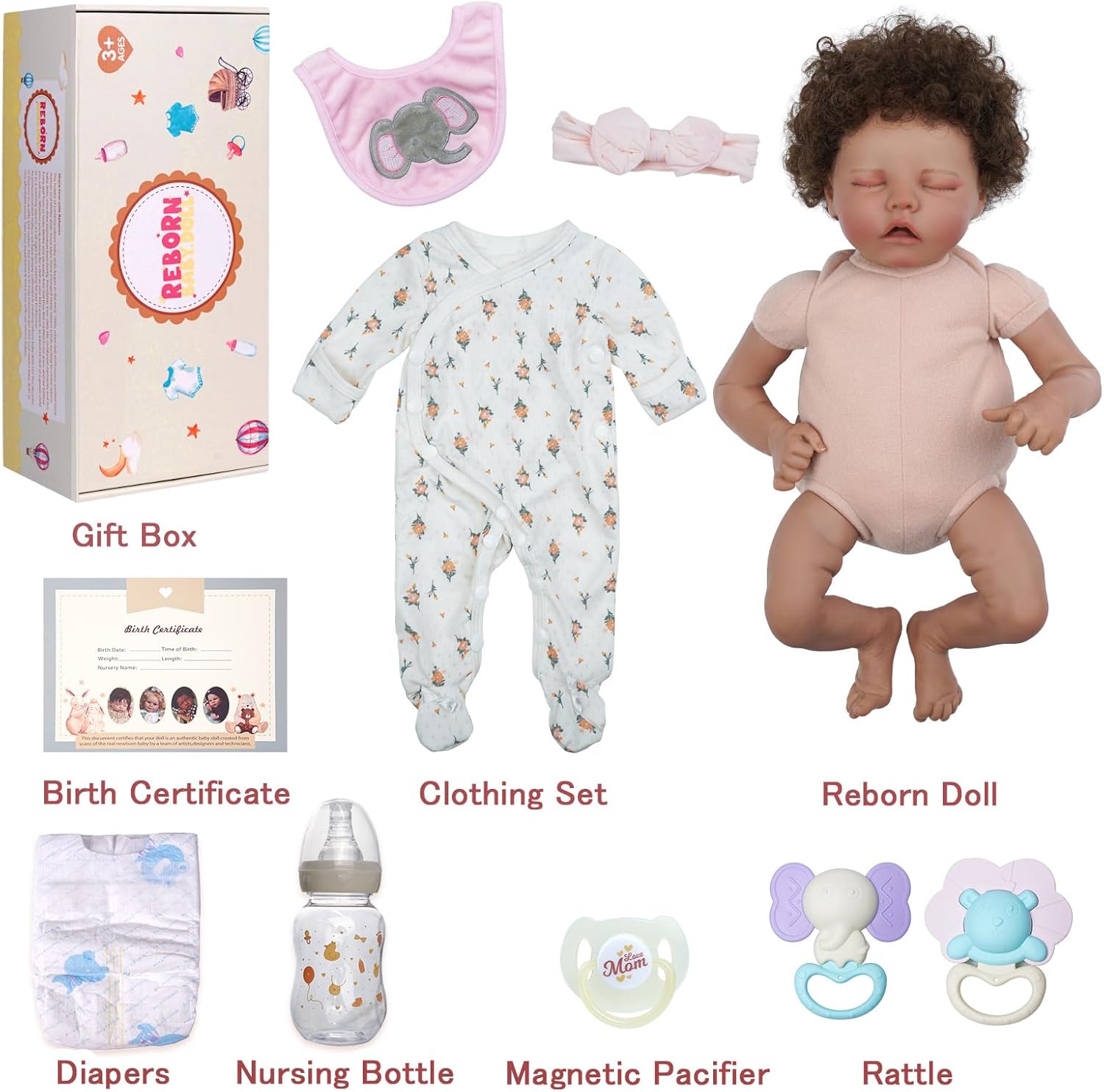 BABESIDE Muñecas realistas de bebé recién nacido, muñecas de bebé recién nacidas realistas de 17 pulgadas, muñecas de bebé de la vida real con ropa