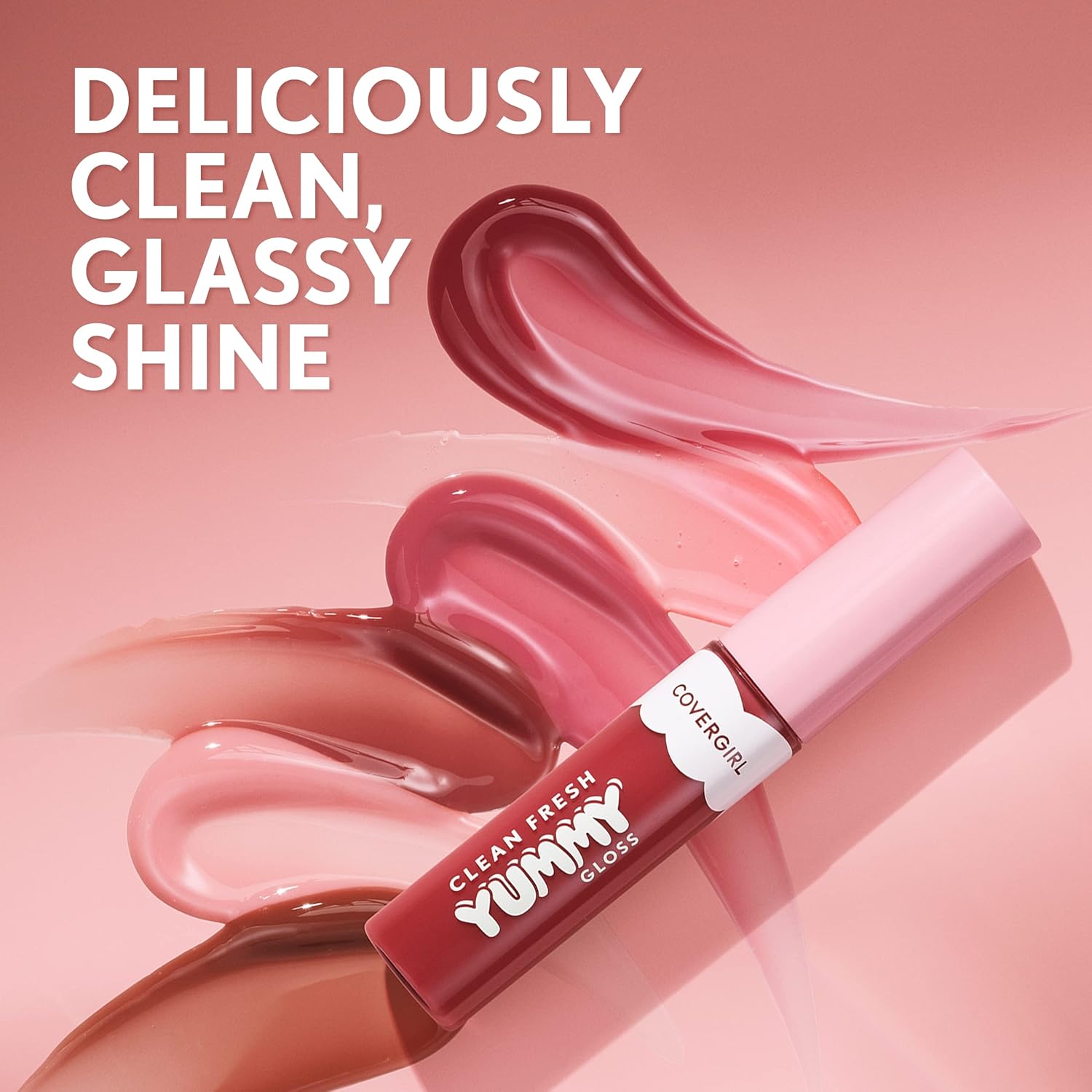 COVERGIRL Clean Fresh Yummy Gloss Daylight Collection Brillo de labios, hidratante, brillo brillante, fórmula vegana, Sunshine Rays 20, 0.33 onzas