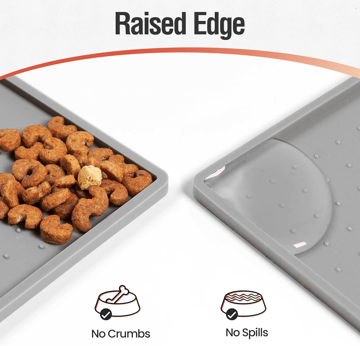 Tapete de silicona para comida para perros, tapete de goma impermeable para alimentación de mascotas para perros y gatos, tapete antideslizante con