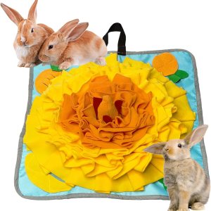 kathson Tapete de forraje de conejo con mango fijable de 20 x 20 pulgadas, lavable de forro polar para mascotas, dispensador de golosinas para kathson Tapete de forraje de conejo con mango fijable de 20 x 20 pulgadas, lavable de forro polar para mascotas, dispensador de golosinas para