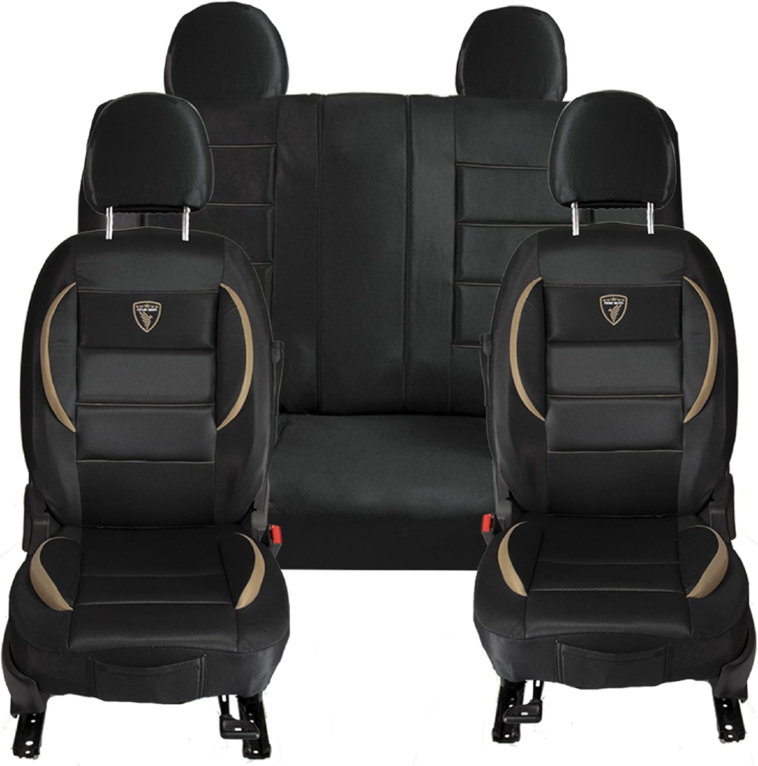 Cubre Asientos de Carros Set Fundas Universal Juego 11 piezas Forros Deportivos Negro Verde