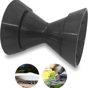 Rodillo para remolque de barco, rodillo de parada de arco de 4 pulgadas, rueda de carrete de yates sin marcas ni daños al barco, color negro Rodillo para remolque de barco, rodillo de parada de arco de 4 pulgadas, rueda de carrete de yates sin marcas ni daños al barco, color negro