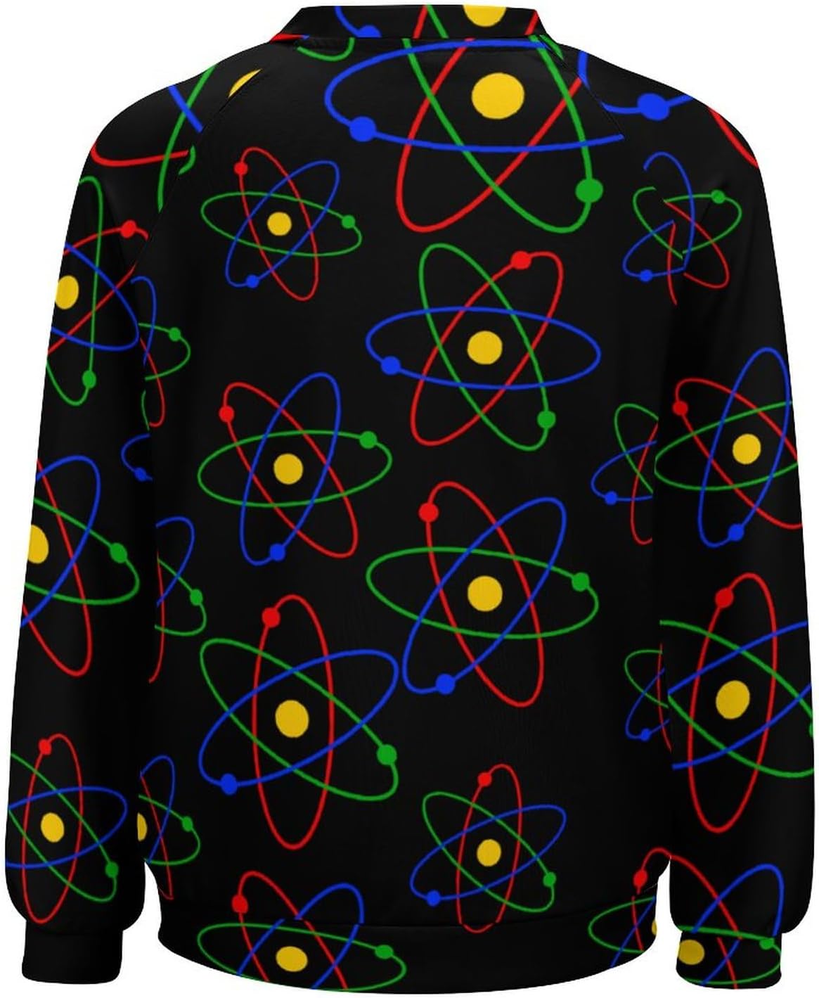 Science Atom Logo Women’s Graphic Long Sleeve Sweatshirt Casual Crewneck Pullover Relaxed Fit Tops
