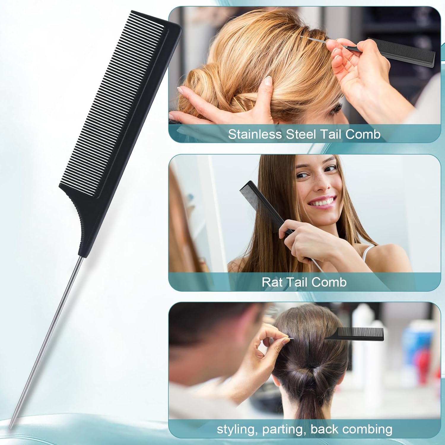 BRUSHZOO – Cepillo de pelo con peine para peinar el cabello, cepillos desenredantes para mujeres, hombres y niños, cabello rizado, juego de cepillos