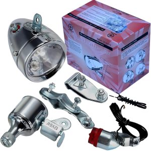 AXITRON – Generador de fricción para bicicleta motorizada, kit de luz trasera para faros delanteros, 12 V, 6 W AXITRON – Generador de fricción para bicicleta motorizada, kit de luz trasera para faros delanteros, 12 V, 6 W