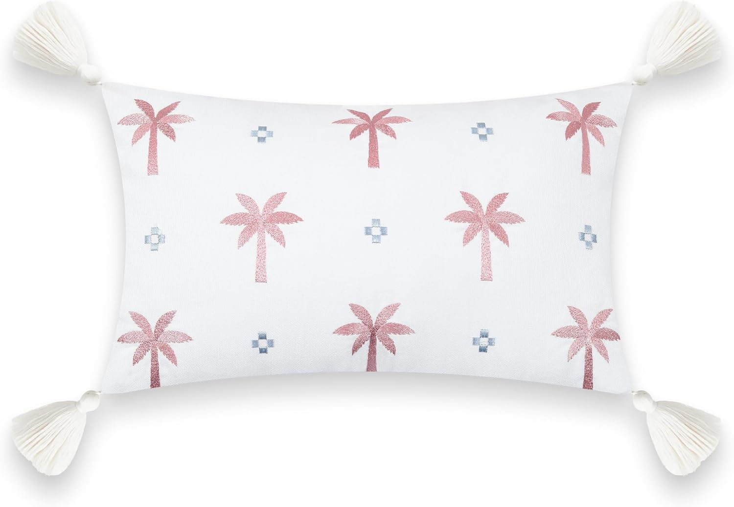 Hofdeco Premium Funda de almohada lumbar para interiores y exteriores, solo para patio, 12 x 20 pulgadas, repelente al agua para patio trasero,