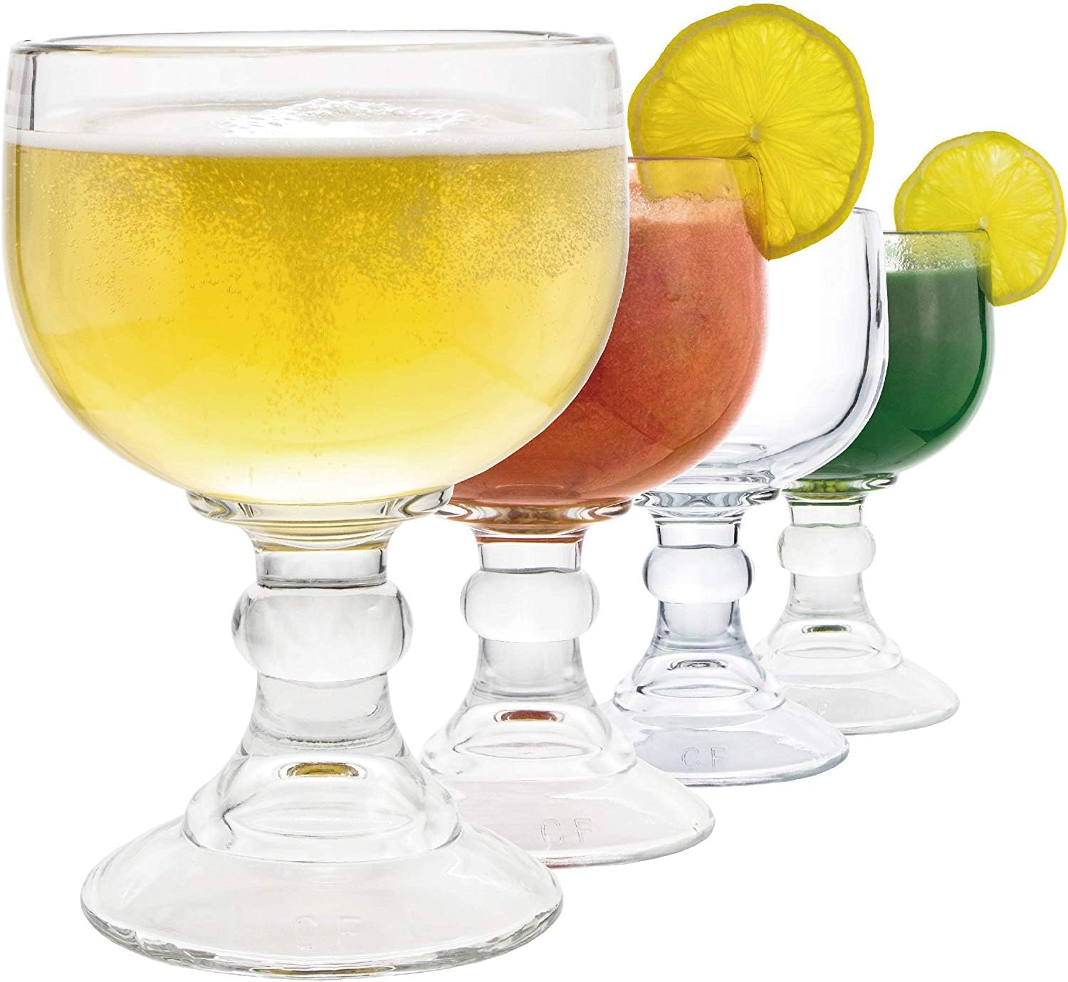 Schooner – Vaso de cerveza  Cáliz grande de vidrio de 18 onzas  Vasos de cóctel duraderos y versátiles  Ideal para tequila y mezcal margarita,