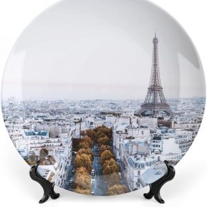 Plato decorativo para colgar de la torre Eiffel de París, decoración del hogar, decoración del hogar, recuerdo, arte de pared, cocina, plato de cena Plato decorativo para colgar de la torre Eiffel de París, decoración del hogar, decoración del hogar, recuerdo, arte de pared, cocina, plato de cena