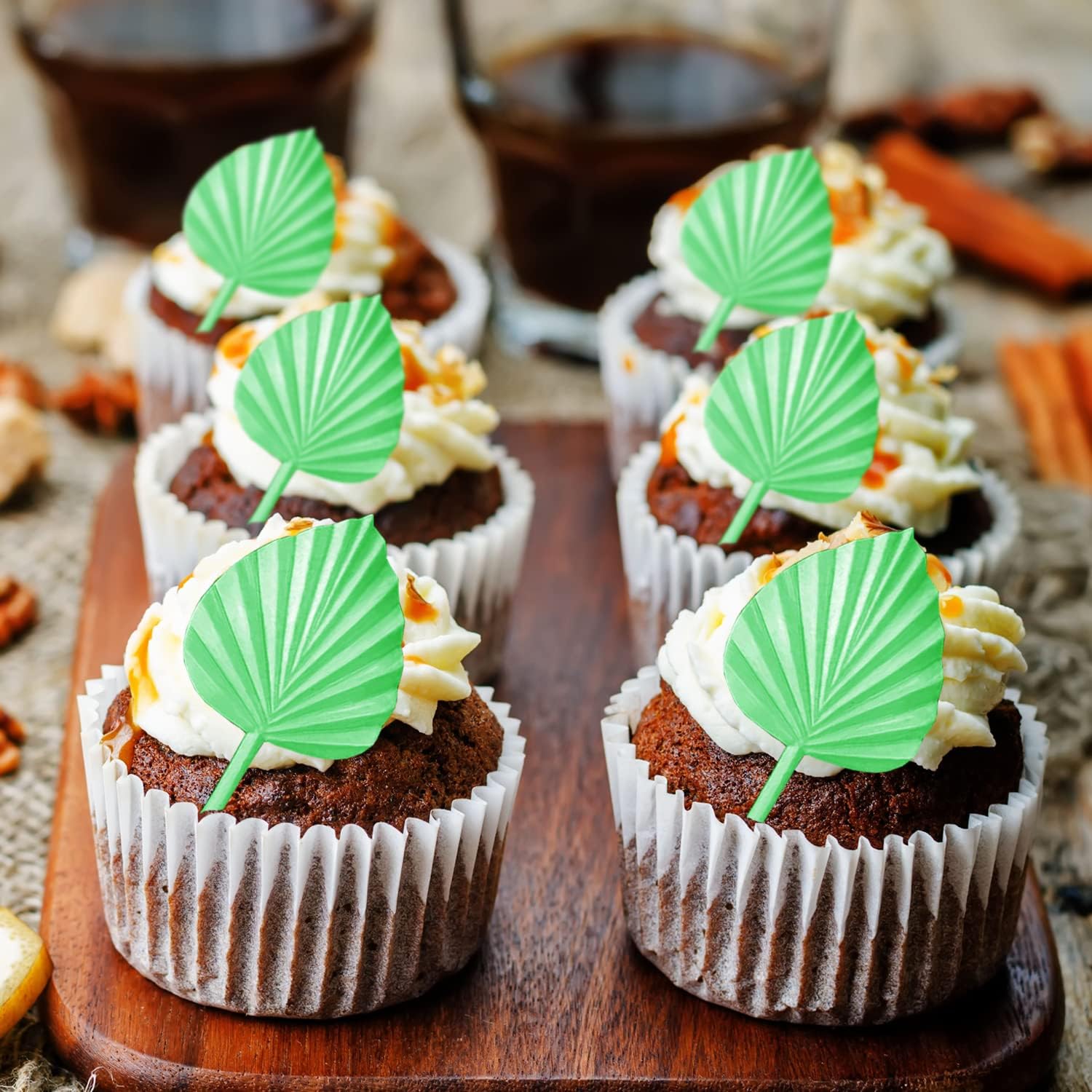 4 moldes de silicona para fondant, hoja de palma, forma de flor, hoja de chocolate, molde de hojas de chocolate, molde hawaiano de hojas tropicales