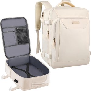 JCDOBEST Mochila de viaje grande, mochila de mano aprobada por vuelo para hombres y mujeres, mochila grande de senderismo, Beige, Mochila de viaje JCDOBEST Mochila de viaje grande, mochila de mano aprobada por vuelo para hombres y mujeres, mochila grande de senderismo, Beige, Mochila de viaje