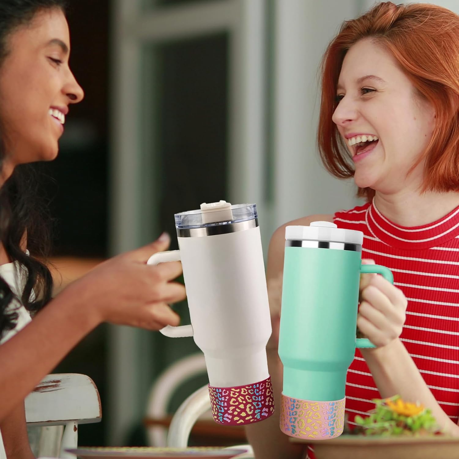 WK IEASON 2 fundas protectoras de vaso para Stanley Quencher Adventure de 40 onzas y Stanley IceFlow de 20 onzas, 30 onzas y compatible con botella