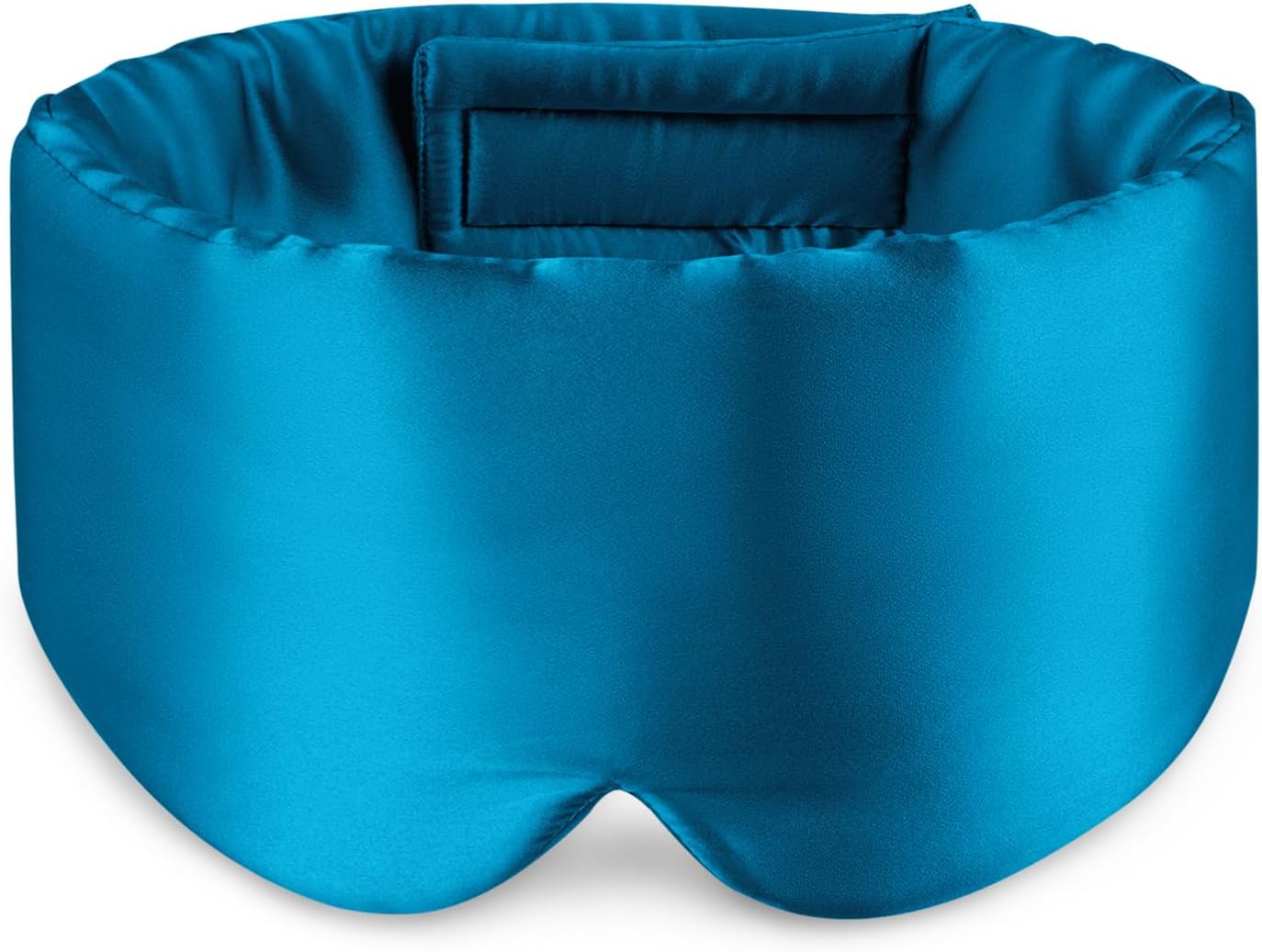 Zenssia Máscara de dormir 100% seda de morera para hombre y mujer con diadema ajustable, máscara de dormir grande de tamaño completo y venda para un