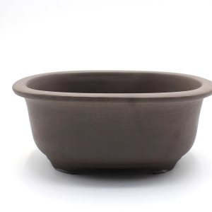 Bonsai Pot Seto-Yaki de cerámica ovalada con borde (6.5 pulgadas, sin esmaltar) Bonsai Pot Seto-Yaki de cerámica ovalada con borde (6.5 pulgadas, sin esmaltar)