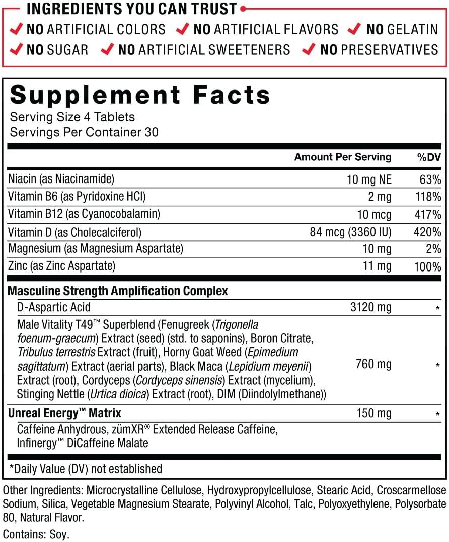 FORCE FACTOR Test X180 Boost Potenciador de testosterona y suplemento energético para hombres, aumenta la energía, aumenta la resistencia, mejora la