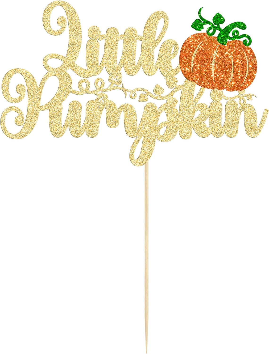 1 decoración de pastel de calabaza naranja con purpurina para niños, decoración de pastel de baby shower, temática de otoño, baby shower, niños y