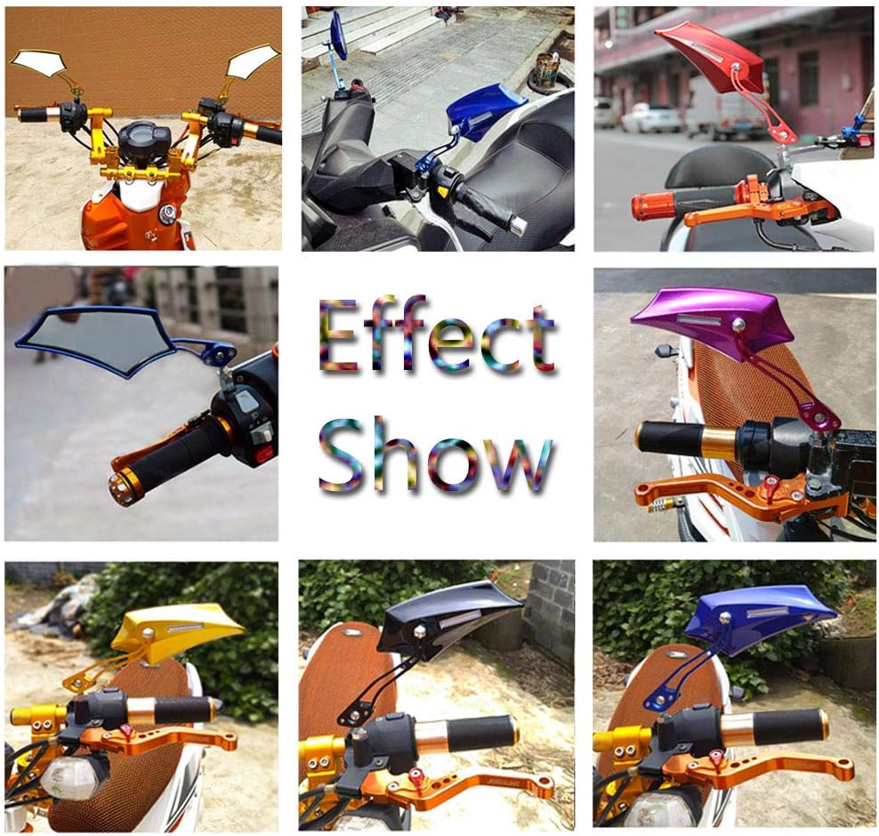 ESUPPORT Azul Universal Motocicleta Motocicleta Bicicleta 0.315 in 0.394 in Vista Trasera Espejo Lateral Scooter ATV
