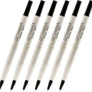 Parker Quink Ink – Recambios para bolÃgrafo de punta media, tinta negra, paquete de 6 Parker Quink Ink – Recambios para bolÃgrafo de punta media, tinta negra, paquete de 6