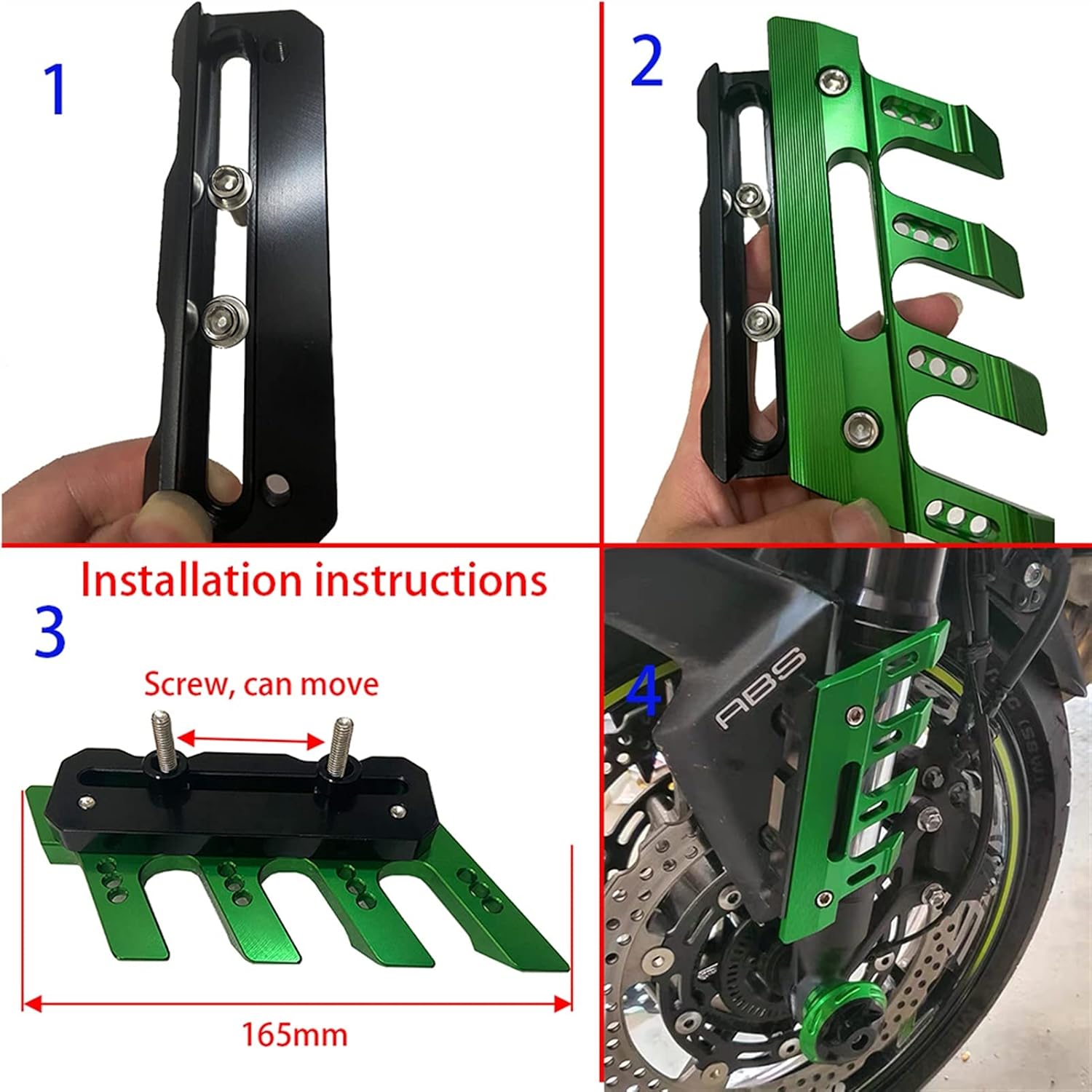 Accesorios CNC para motocicleta, protector lateral de caída, bloque de protección para guardabarros, guardabarros delantero, deslizador anticaídas