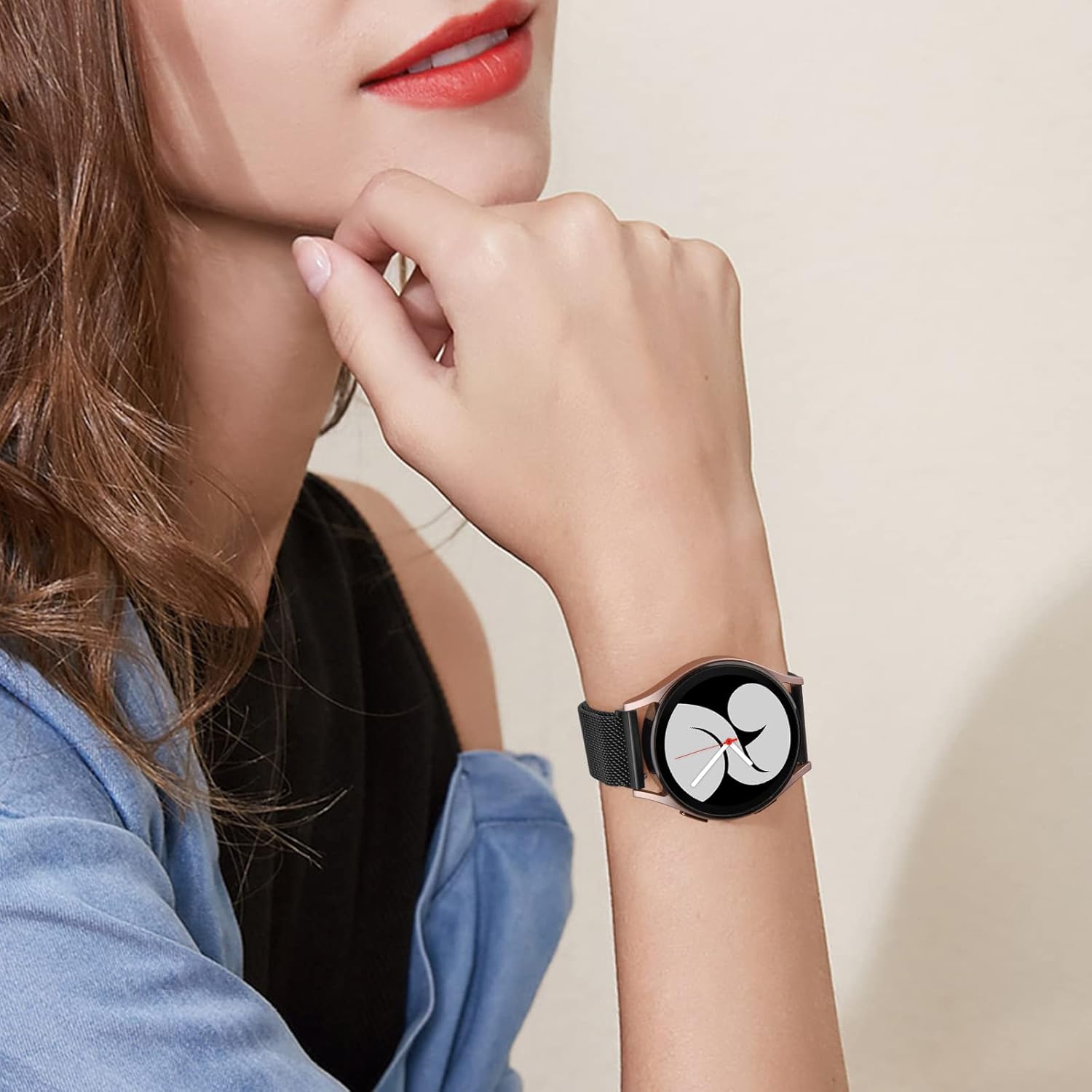Wanme Correa de repuesto para Samsung Galaxy Watch 4 de 1.575 in y 1.732 in, Galaxy Watch 4 Classic de 1.654 in y 1.811 in, para mujeres y hombres,