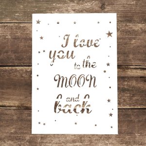 Plantilla decorativa de letras para pintar sobre lienzo, muebles de madera, papel para manualidades (tamaño A4) Plantilla decorativa de letras para pintar sobre lienzo, muebles de madera, papel para manualidades (tamaño A4)