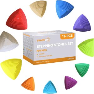 Shape28 Stepping Stones para niños, ideal para el equilibrio, el ejercicio y la coordinación, equipo de juego para interiores y exteriores para niños Shape28 Stepping Stones para niños, ideal para el equilibrio, el ejercicio y la coordinación, equipo de juego para interiores y exteriores para niños