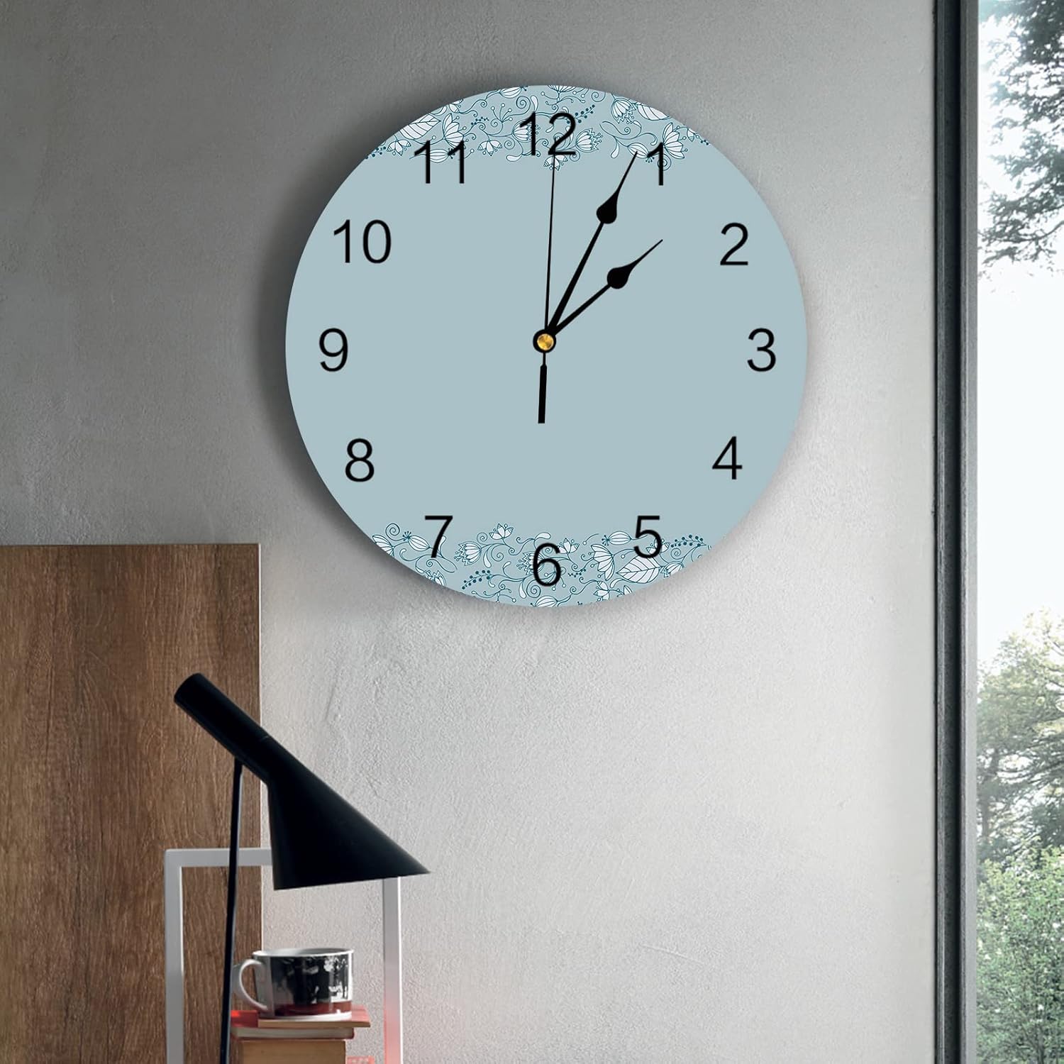 Silent – Reloj de pared decorativo sin tictac para cocina, dormitorio, baño, oficina, sala de estar, lavandería, hogar, funciona con pilas, reloj de