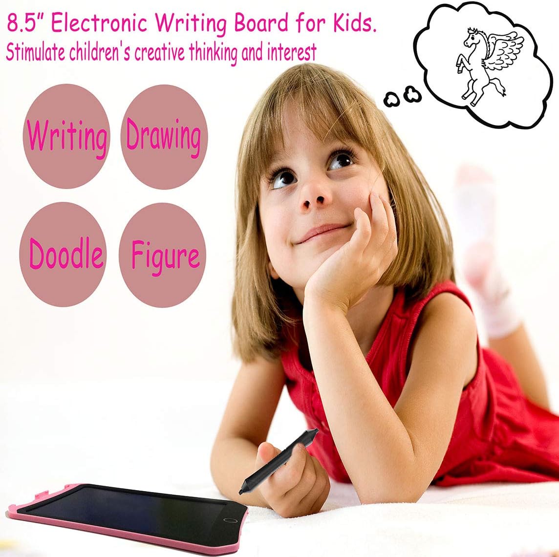 JRD & BS WINL – Tablet de escritura de 8.5pulgadas con pantalla LCD para niños de 5 a 16 años, para dibujo, con botón de bloqueo, para adultos, para