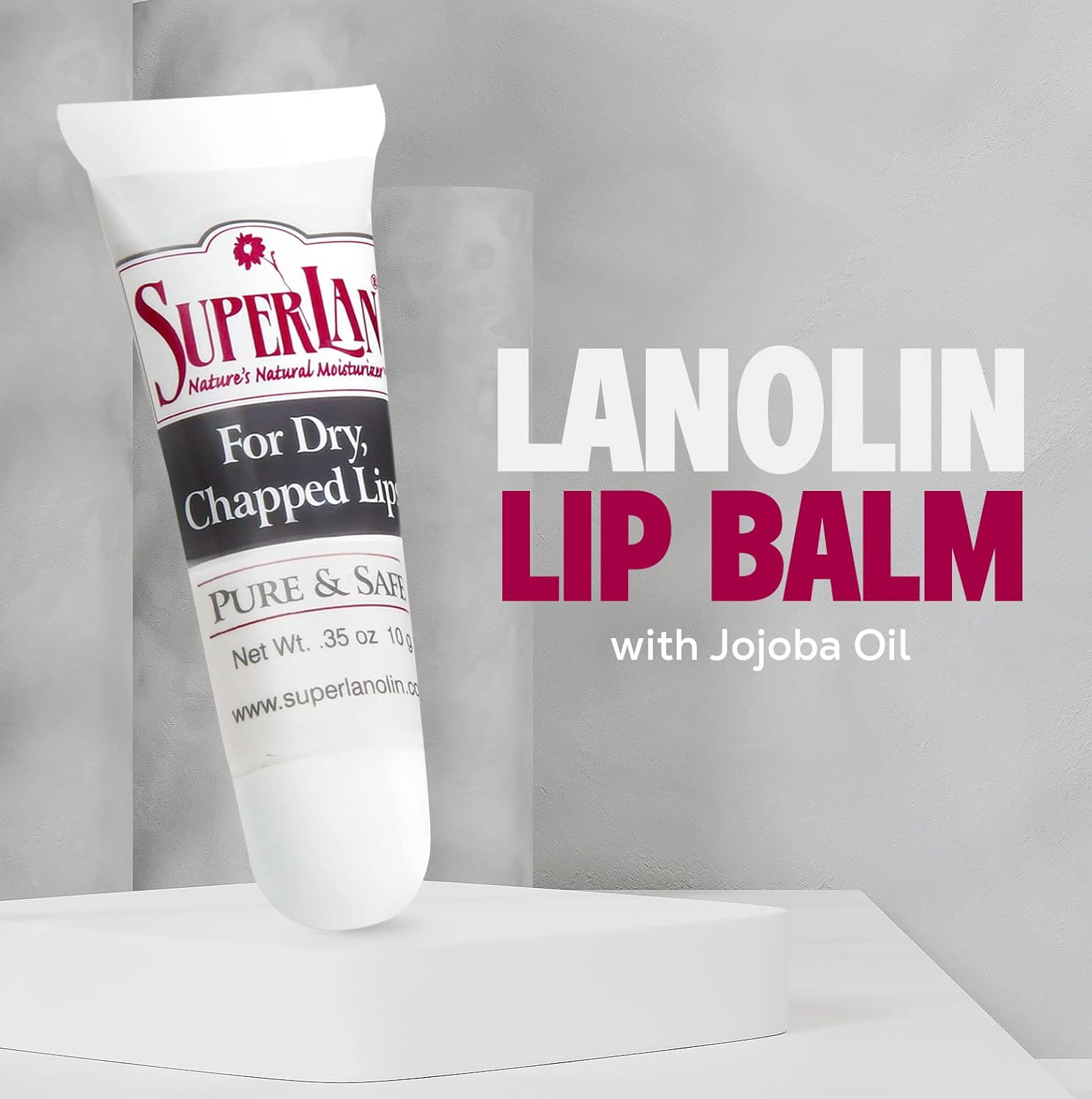Superlan – Bálsamo labial orgánico de lanolina para labios secos, agrietados y agrietados por Superlan – Hidratante labial natural con lanolina