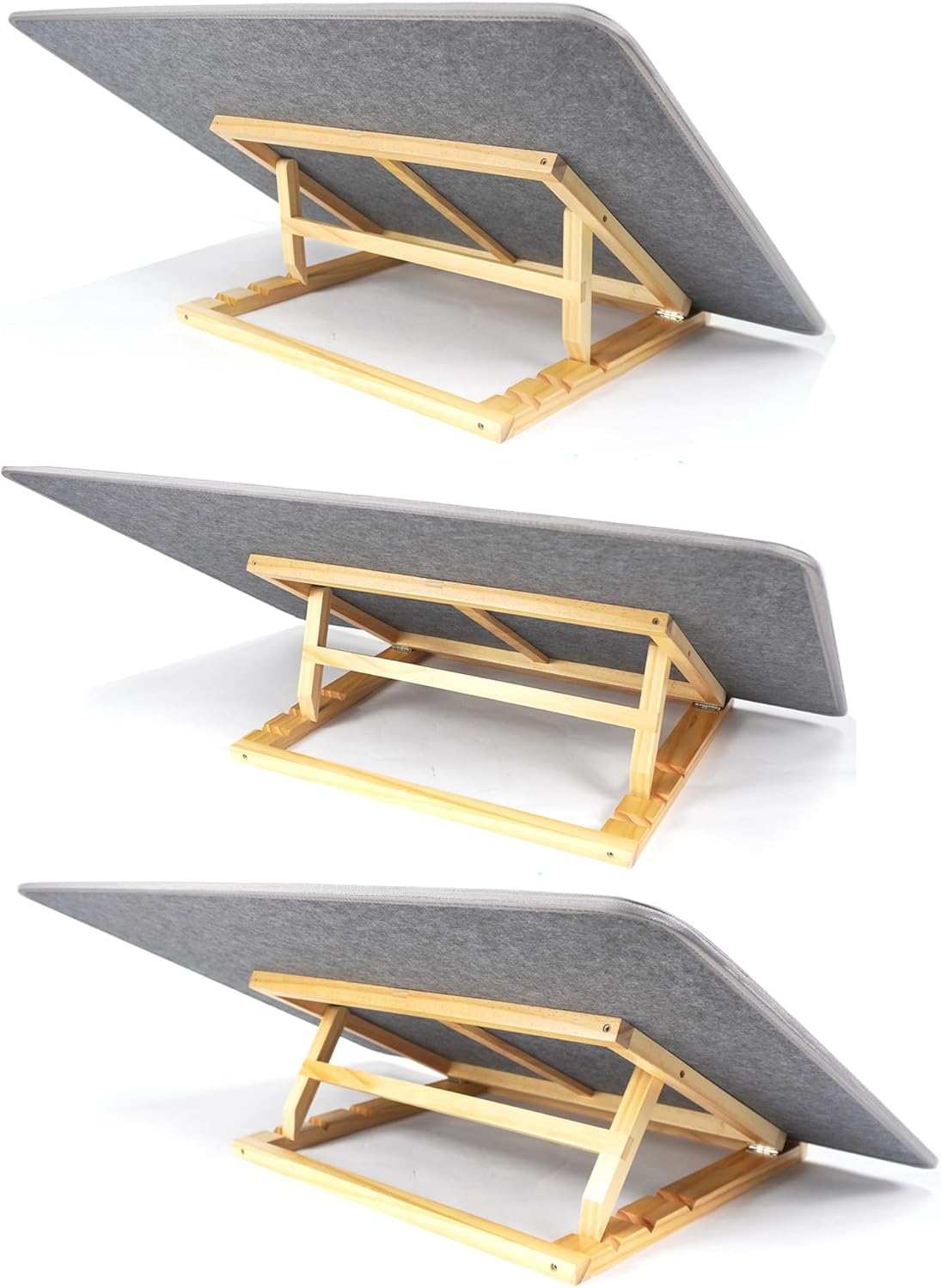 Soporte para tablero de rompecabezas, caballete grande con 3 ángulos de inclinación ajustables, soporte portátil para rompecabezas – 18.9 x 15.9
