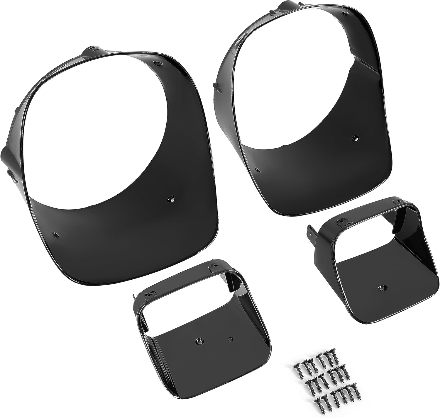 HECASA Bisel para faros delanteros+bisel de luz de parque compatible con Chevy Chevrolet Camaro Z28 1978-1981 Luces de posición laterales de