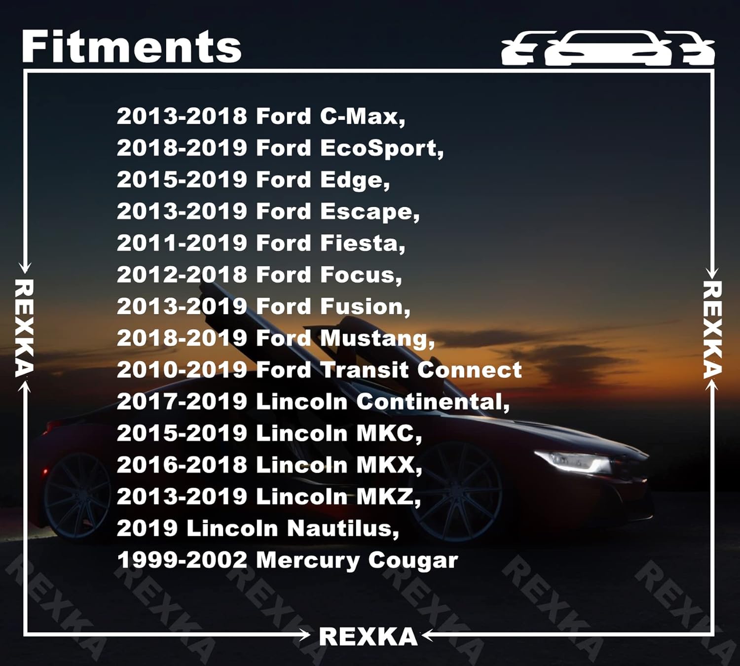 Rexka 20pcs Radiador Soporte Splash Shield Air Deflector Tuerca para Ford Edge Escape Focus Fusion Mustang Lincoln MKC MKX MKZ