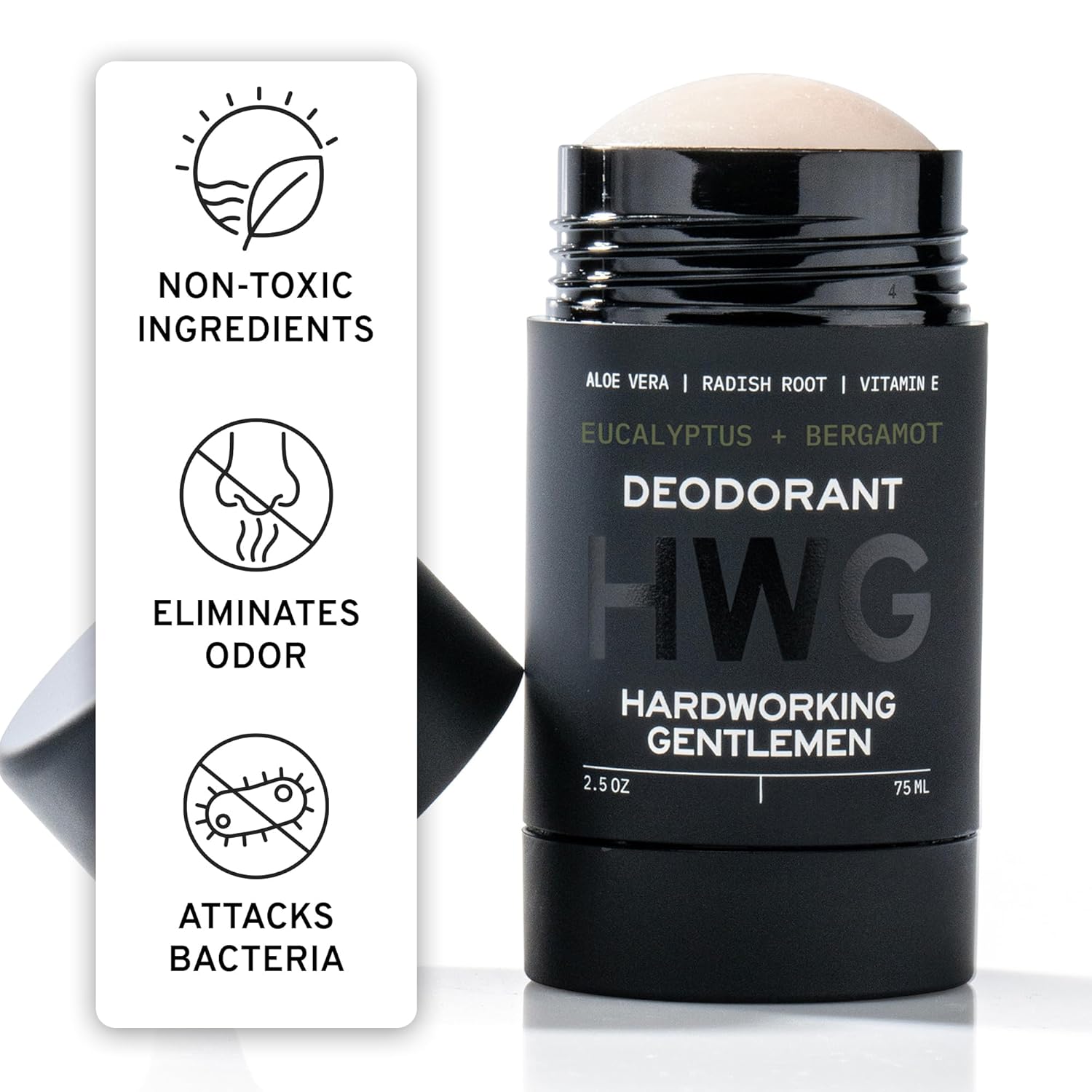 Hardworking Gentlemen – Eucalipto y bergamota – Desodorante corporal fresco para hombre – Todos los ingredientes orgánicos naturales, incluyendo